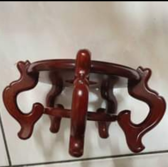 Rosewood Fish Bowl Planter Stand 5" (14.5CM) NEW - Picture 2 of 4